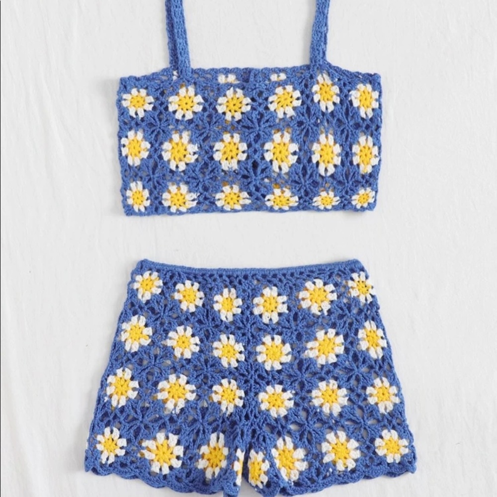 New without tag knit cami short set